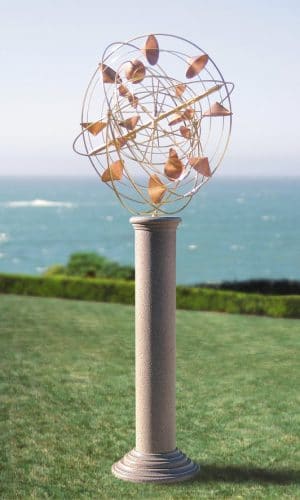 26″ StrataSphere Wind Sculpture on Pedestal