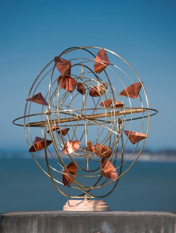 26″ StrataSphere Wind Sculpture on Table Top Base