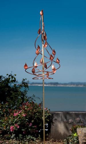 Helix Wind Sculpture on Pole