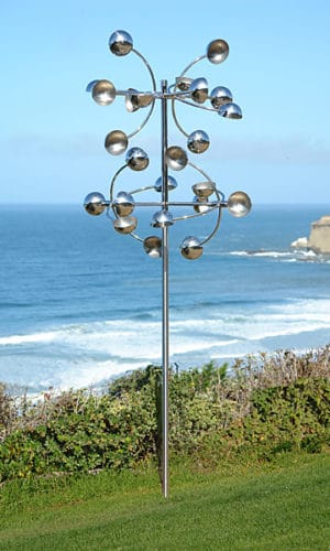 Cosmo 2 is a striking, active and engaging kinetic wind sculpture, designed to impress any landscape.
